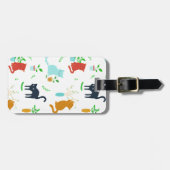 かわいい子猫の緑の冒険 ラゲッジタグ (正面横)