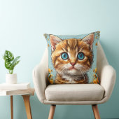 かわいい子猫の肖像画 クッション (椅子)