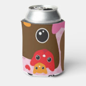 かわいい子猫の背景 缶クーラー (缶裏面)