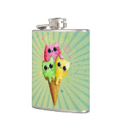 かわいい子猫の薄氷のクリーム フラスク (左)