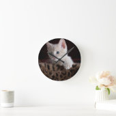 かわいい子猫の表情 ラウンド壁時計 (ホーム)