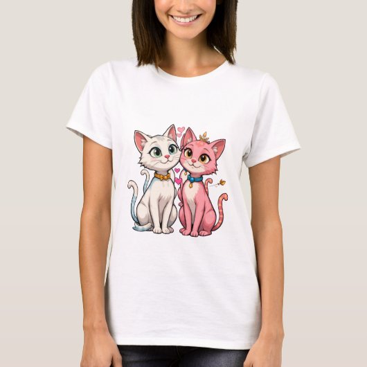 かわいい子猫の親友 Tシャツ (正面)