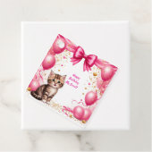 かわいい子猫の誕生日パーティーバルーン 🐱 フェイバータグ (インサイチュ)