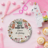 かわいい子猫の誕生日パーティー紙皿 ペーパープレート (パーティー)