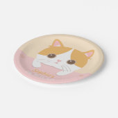 かわいい子猫の誕生日パーティー紙皿 ペーパープレート (アングル)