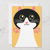 かわいい子猫の赤ちゃん到着のお知らせ サンキューカード (裏面)