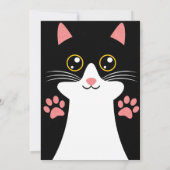かわいい子猫の赤ちゃん到着のお知らせ サンキューカード (裏面)