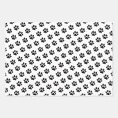 かわいい子猫の足のパターン、猫好き ラッピングペーパーシート (正面2)