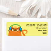 かわいい子猫の返送先住所ラベル ラベル (インサイチュ)