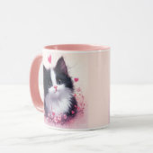かわいい子猫の顔のマグカップ - 猫好きへのギフト マグカップ (正面左)