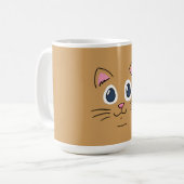 かわいい子猫の顔 コーヒーマグカップ (正面左)