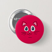 かわいい子猫の顔 缶バッジ (正面&裏面)