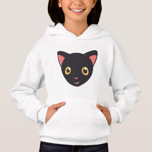 かわいい子猫の顔 黒猫 (正面)
