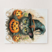 かわいい子猫の魔女 ジグソーパズル (横)