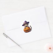 かわいい子猫の魔女🎃👻 ラウンドシール (封筒)