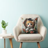 かわいい子猫の3D画像 クッション (椅子)