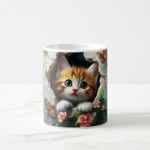 かわいい子猫の3D画像 コーヒーマグカップ