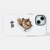 かわいい子猫のiPhone 15ケース iPhone 15ケース (裏面横)