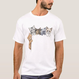 かわいい子猫のTシャツ カスタムモノグラムTシャツ Tシャツ