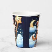 かわいい子猫はしごを月に登る 紙コップ (右)