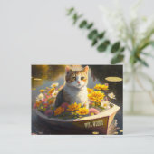 かわいい子猫はじきに元気になる ポストカード (スタンド正面)