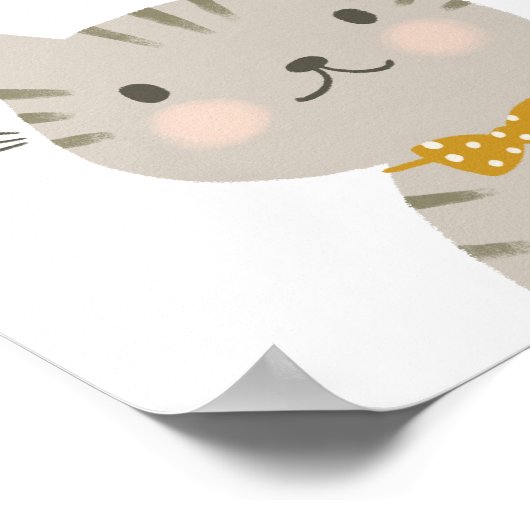 かわいい子猫は好奇心の強い子どもたち ポスター (角)