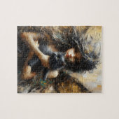 かわいい子猫を飼っている妖精 ジグソーパズル (横)