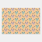 かわいい子猫アニメ猫漫画の大きな目 ラッピングペーパーシート (正面2)