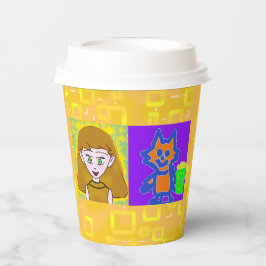 かわいい子猫アニメ 紙コップ