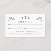かわいい子猫アポイントメントリマインダーピンク 予約カード (裏面)