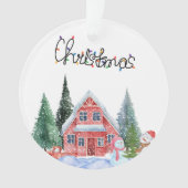 かわいい子猫イラストレーション オーナメント (正面)