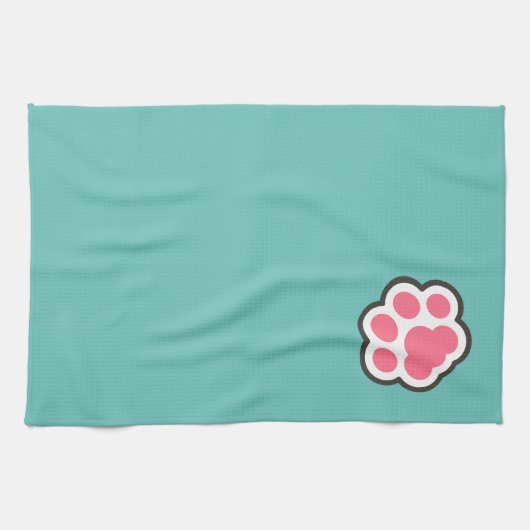 かわいい子猫イラストレーション キッチンタオル (横)