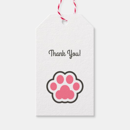 かわいい子猫イラストレーション ギフトタグ (正面)