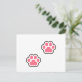 かわいい子猫イラストレーション ポストカード (スタンド正面)