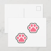 かわいい子猫イラストレーション ポストカード (正面/裏面)