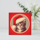 かわいい子猫インサンタハットレッドレトロ シーズンカード (スタンド正面)