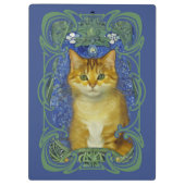 かわいい子猫インヴィンテージアールヌーボースタイル クリップボード (裏面)