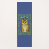 かわいい子猫インヴィンテージアールヌーボースタイル ヨガマット (正面)