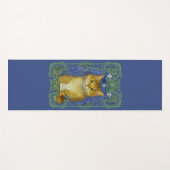 かわいい子猫インヴィンテージアールヌーボースタイル ヨガマット (正面(横))