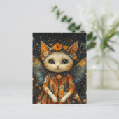 かわいい子猫エンジェル ポストカード (スタンド正面)