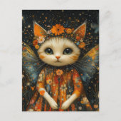 かわいい子猫エンジェル ポストカード (正面)