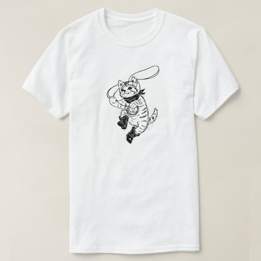 かわいい子猫カウボーイ Tシャツ (デザイン正面)