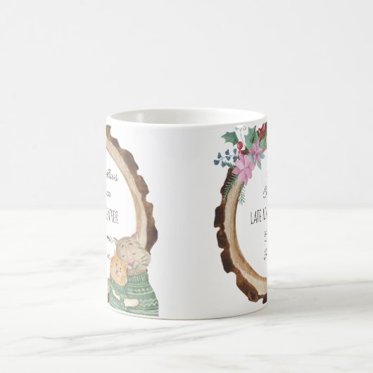 かわいい子猫カスタムのお気に入りの コーヒーマグカップ (中央)