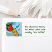 かわいい子猫カスタム猫の休日グリーティングカードラベル ラベル (インサイチュ)