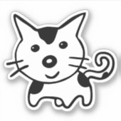 かわいい子猫カスタム猫ステッカー シール (正面)