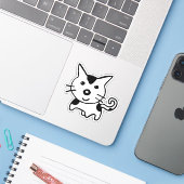 かわいい子猫カスタム猫ステッカー シール (ノートパソコンとiPhone)