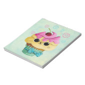 かわいい子猫カップケーキ ノートパッド (回転)