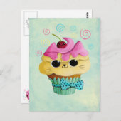かわいい子猫カップケーキ ポストカード (正面/裏面)