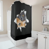 かわいい子猫カップル |猫好きおもしろいギフト シャワーカーテン (インサイチュ)