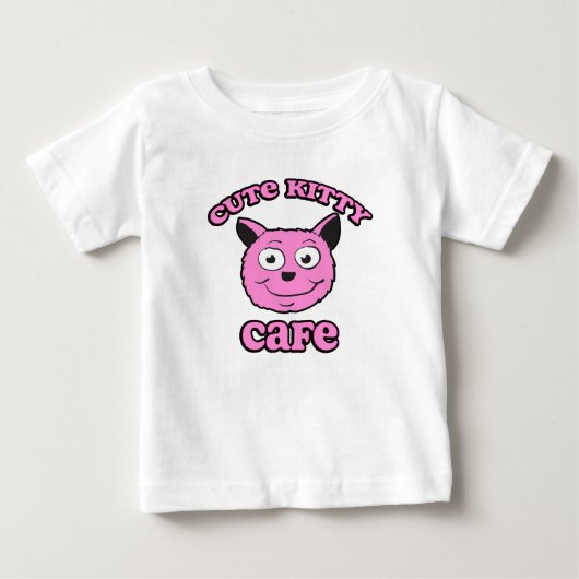 かわいい子猫カフェ ベビーTシャツ (正面)